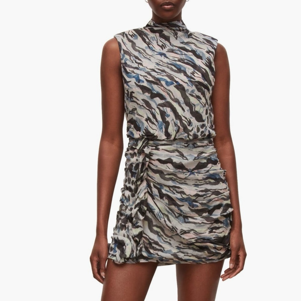 AllSaints Lillita Oniyuri Ruffle Dress